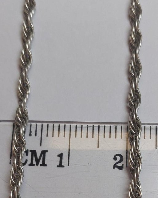 Серебряная цепь с плетением Кордовое (33699811) 2