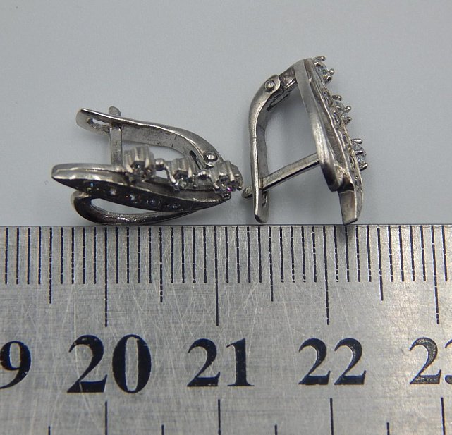 Срібні сережки з цирконієм (33282111) 3