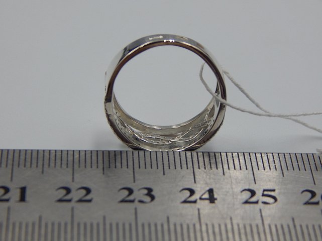Серебряное кольцо с позолотой и цирконием (31788509) 3