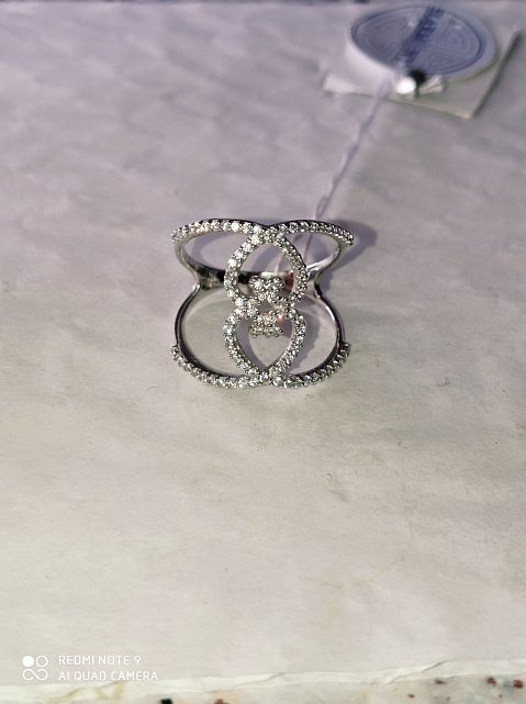 Серебряное кольцо с цирконием (15470703) 2