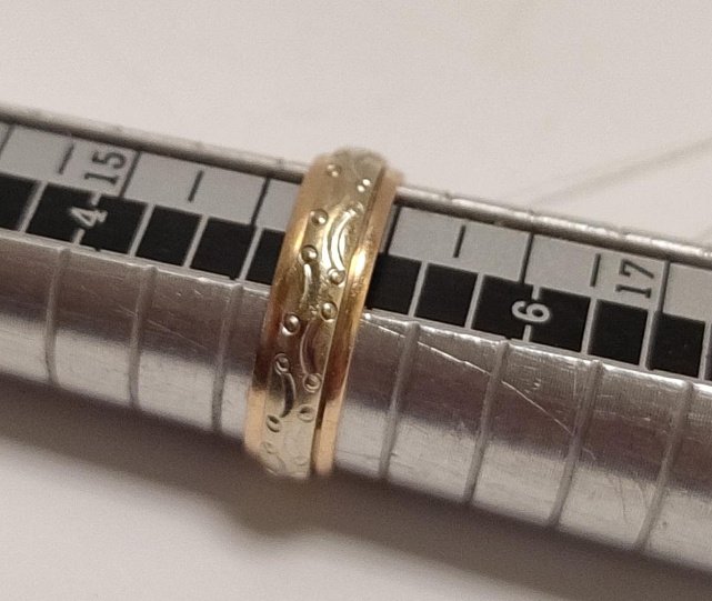 Обручальное кольцо из красного и белого золота (33682435)  2