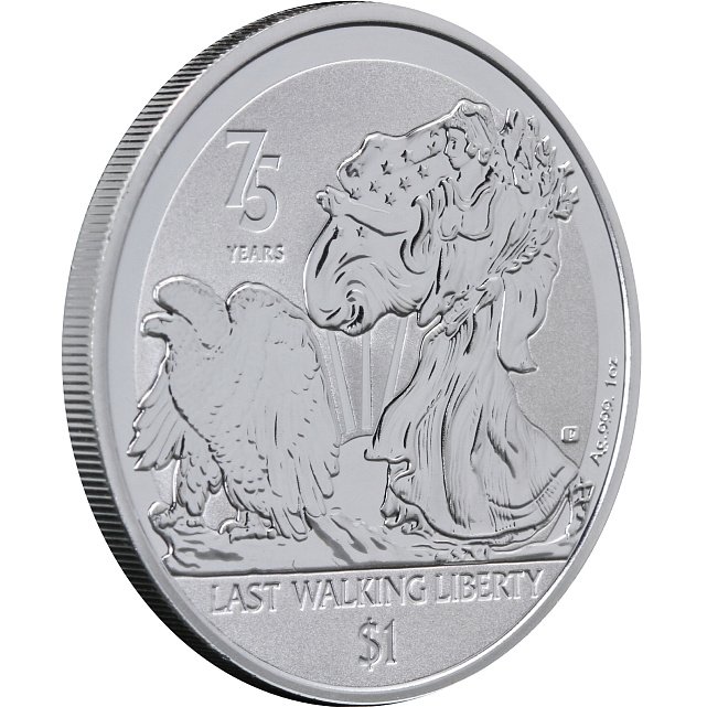 Серебряная монета 1oz Свобода 75 лет 1 доллар 2022 БВО (29269207) 2