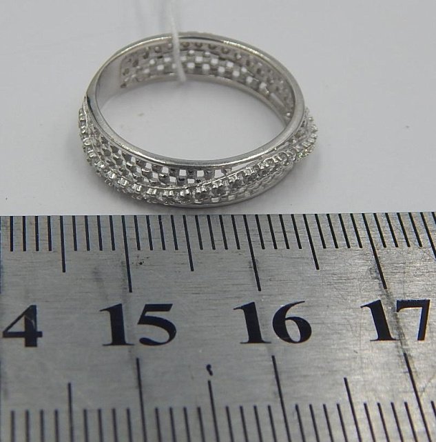 Серебряное кольцо с цирконием (33065884) 1