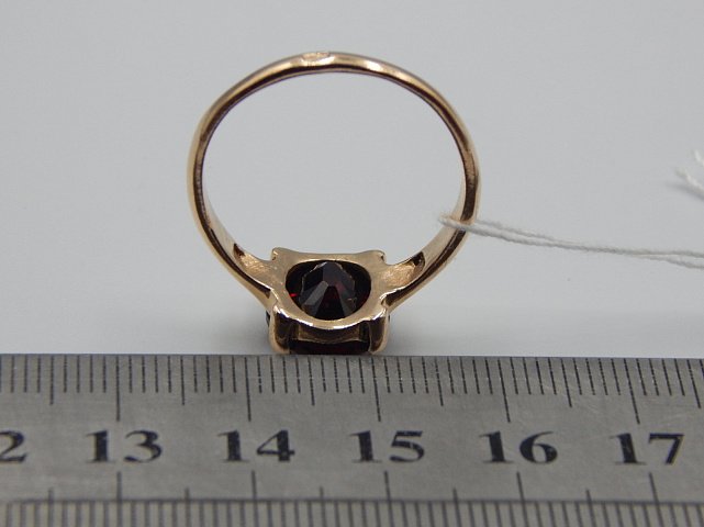 Кольцо из красного золота с цирконием (32333646)  3