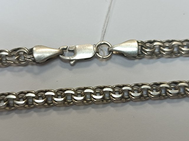 Серебряная цепь с плетением Бисмарк (33644442) 2