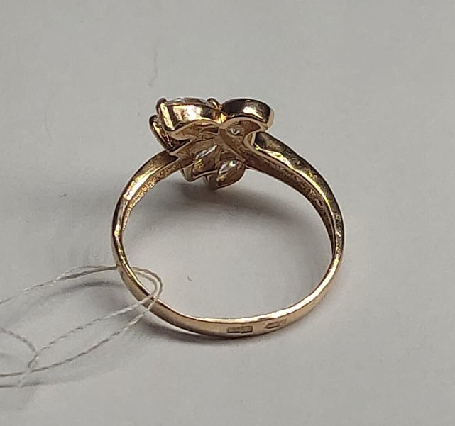 Кольцо из красного золота с цирконием (33884487)  1