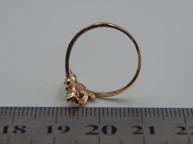 Кольцо из красного золота с цирконием (33738682) 3