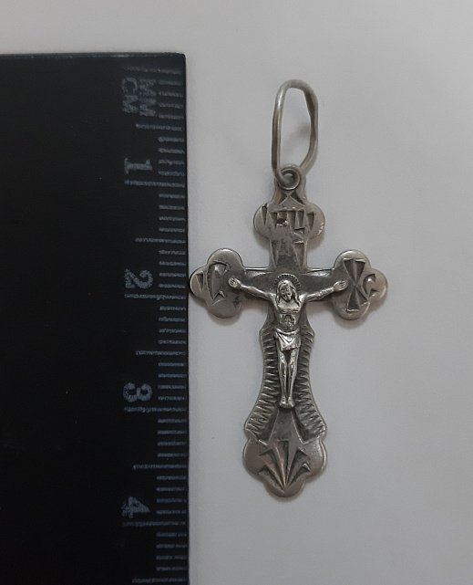 Срібний підвіс-хрест (32321318) 4