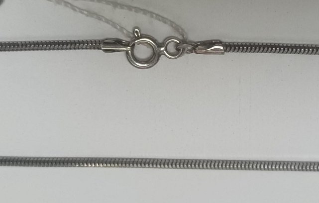 Срібний ланцюг із плетінням Снейк (30963164) 0