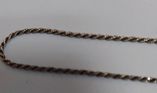 Серебряная цепь с плетением Веревочка (30515546) 1