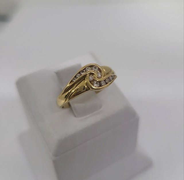 Кольцо из желтого золота с бриллиантом (-ми) (33752835)  2