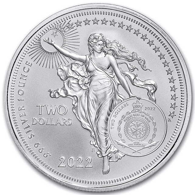 Серебряная монета 1oz Иконы Инноваций: Братья Райт 2 доллара 2022 Ниуэ (29649590) 0