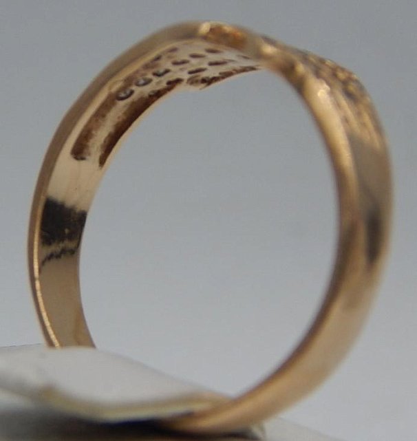 Кольцо из красного золота с цирконием (27634566) 4