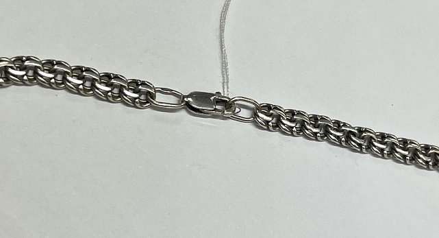 Серебряная цепь с плетением Бисмарк (33773558) 2