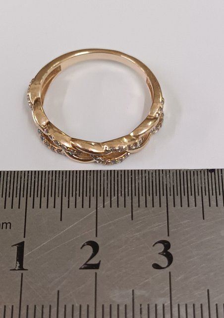 Кольцо из красного золота с цирконием (32769054)  4