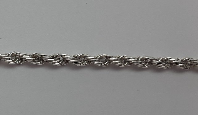 Срібний ланцюг з плетінням Мотузочка (28421941) 1