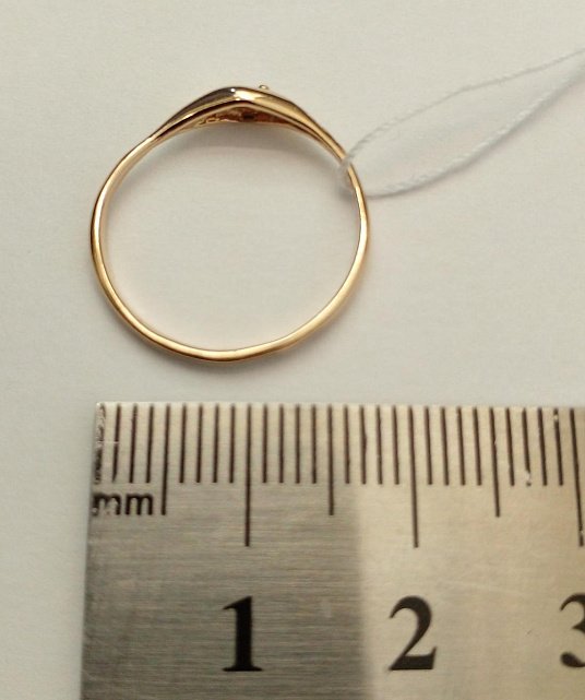 Кольцо из красного золота с цирконием (33752487)  3