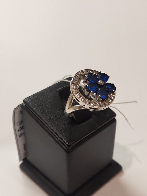 Серебряное кольцо с цирконием (30609975) 2