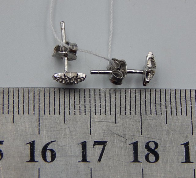 Серебряные серьги с цирконием (33002427) 1