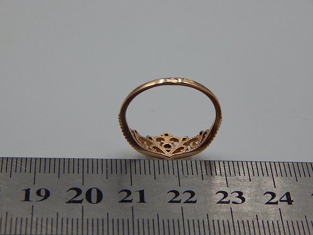 Каблучка з червоного золота з цирконієм (31045330)  5