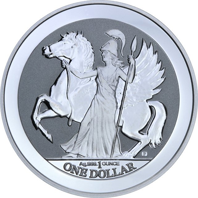Серебряная монета 1oz Пегас 1 доллар 2017 БВО (29127850) 1