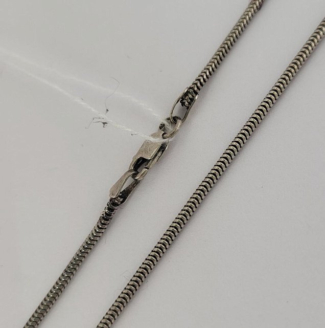 Серебряная цепь с плетением Снейк (33506587)  0
