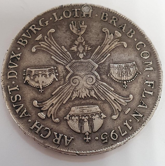 Срібна монета 1 кроненталер 1795 Австрійські Нідерланди (33608003) 1