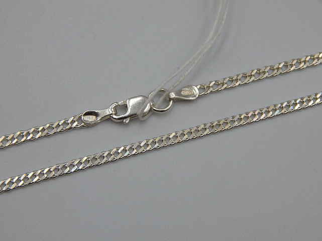 Серебряная цепь с плетением Двойной ромб (32202785) 0