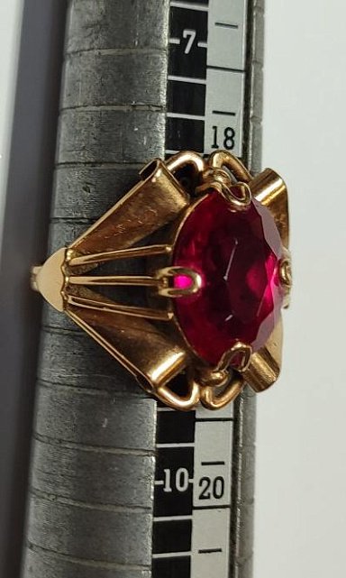 Кольцо из красного золота с рубином (33735360) 2