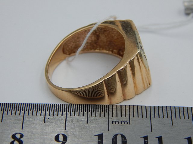 Перстень з червоного та білого золота з цирконієм (32288989) 6