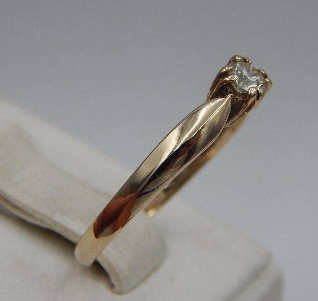 Кольцо из белого золота с бриллиантом (-ми) (32202911) 3