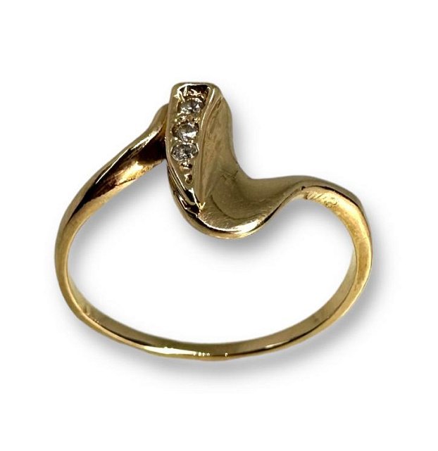 Кольцо из красного золота с цирконием (30634111) 1