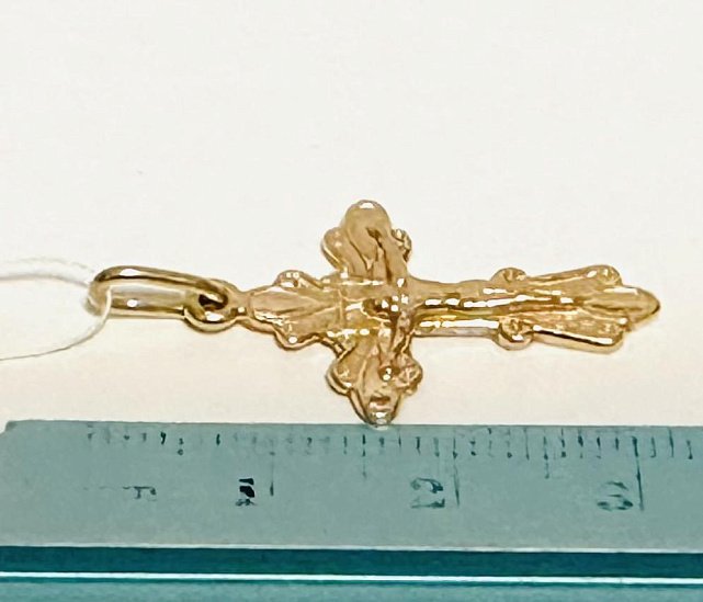 Підвіс-хрест з червоного золота (31878259) 2