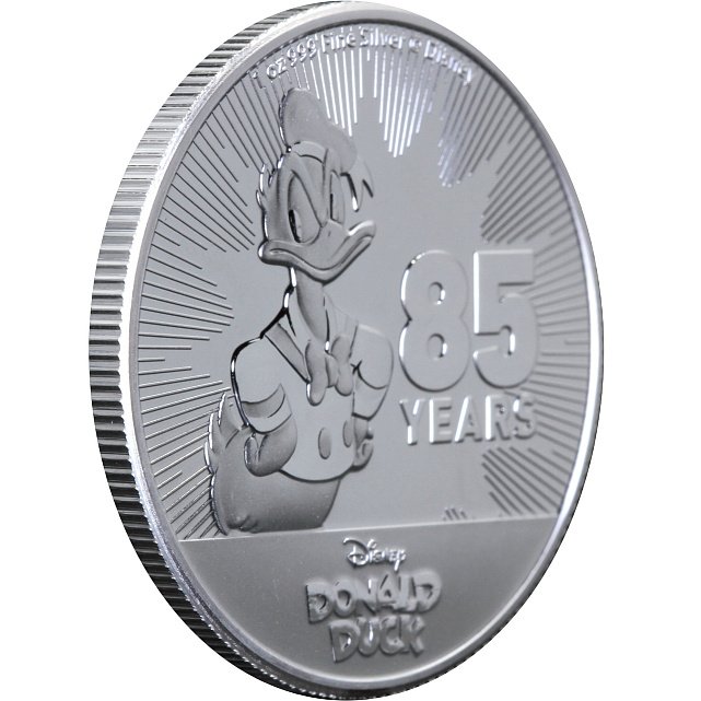 Серебряная монета 1oz Дональд Дак 85 лет 2 доллара 2019 Ниуэ (29127438) 3
