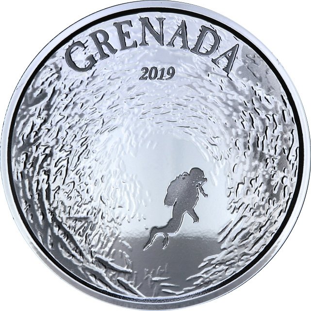 Серебряная монета 1oz Гренада 2 доллара 2019 Восточные Карибы (29127635) 1