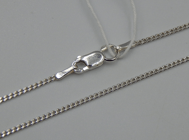 Срібний ланцюг з плетінням панцирне (32210607) 0