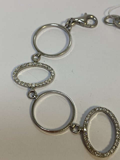 Срібний браслет із цирконієм (33746075) 2