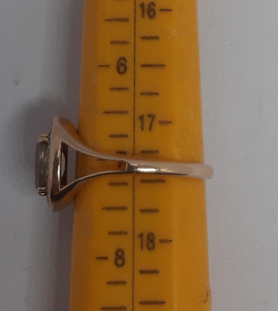 Кольцо из красного и белого золота с цирконием (33745775) 2