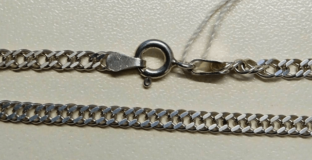 Серебряная цепь с плетением Двойной ромб (30404395) 0