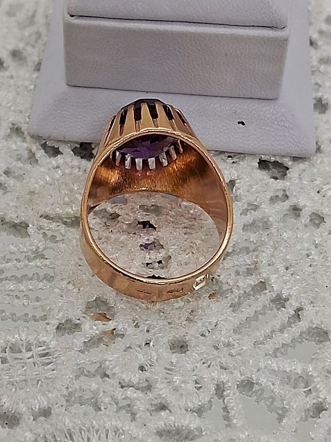 Кольцо из красного золота с корундом (33297992) 5