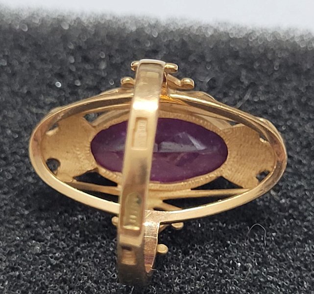 Кольцо из красного золота с рубином (33733468) 3