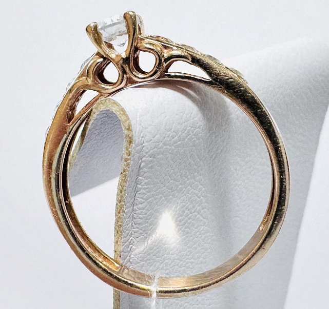 Кольцо из красного золота с цирконием (33583874)  10
