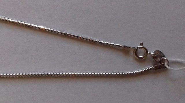 Серебряная цепь с плетением Снейк (30519085) 0