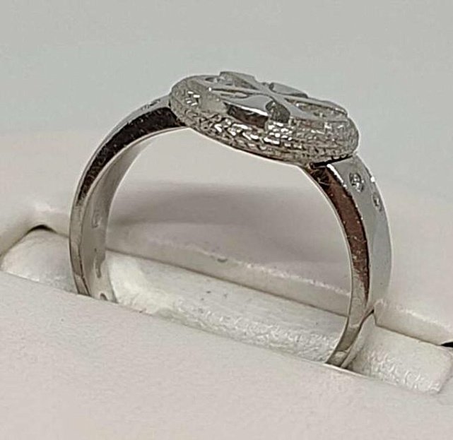 Кольцо из белого золота с бриллиантом (-ми) (31529835) 3