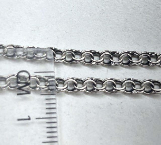 Срібний ланцюг із плетінням Бісмарк (33842269) 2