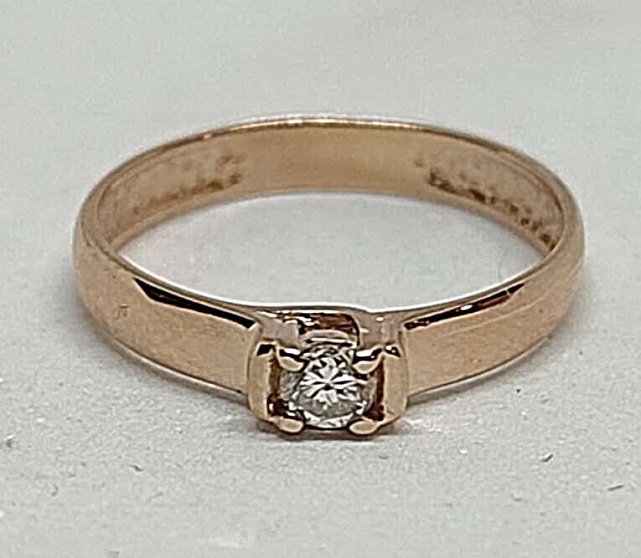 Кольцо из красного золота с бриллиантом (-ми) (33021320)  5