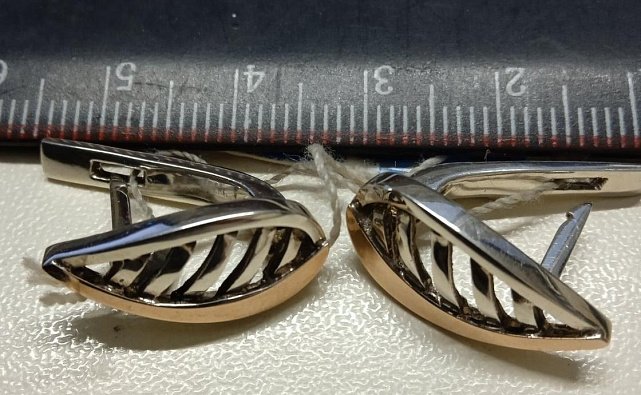 Срібні сережки з позолотою (30261268) 2