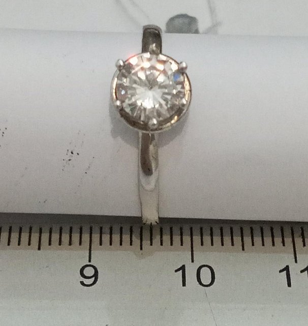 Серебряное кольцо с цирконием (29013650) 5