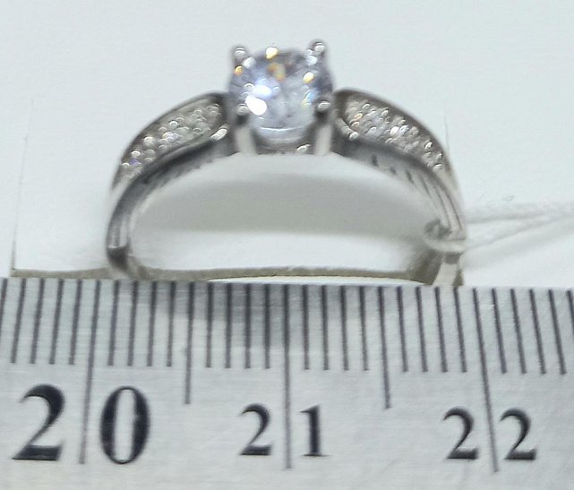 Серебряное кольцо с цирконием (30512476) 2