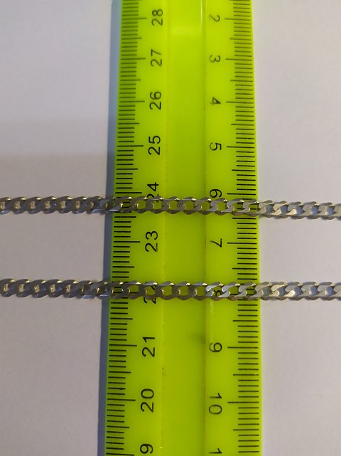 Серебряная цепь с плетением панцирное (33794490) 2